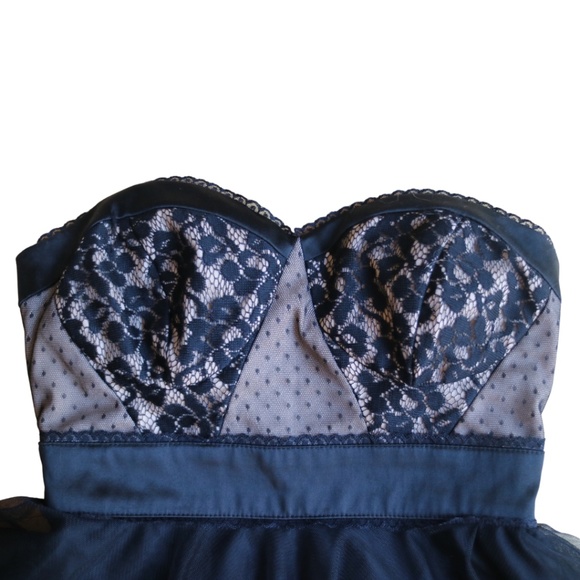 Teeze Me Black and Lace Mini-Dress - Picture 2 of 5